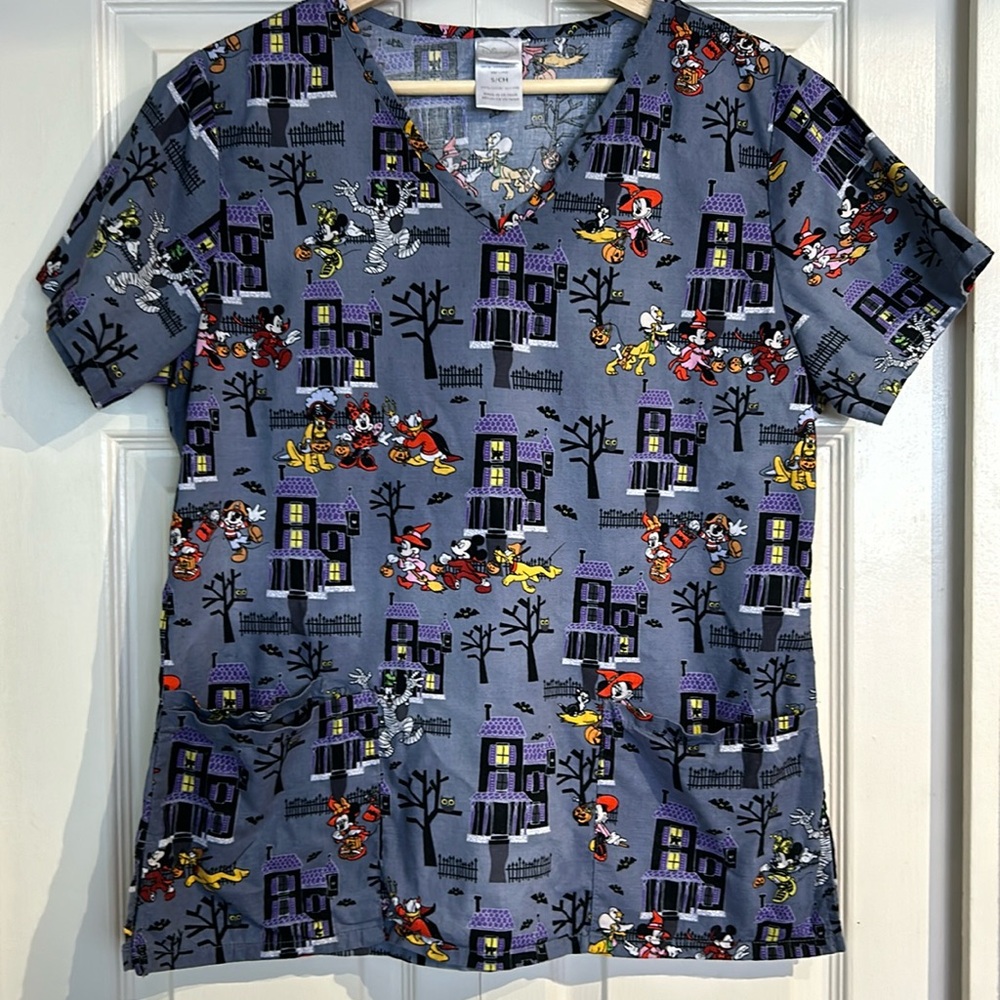 Disney Halloween Scrub Top